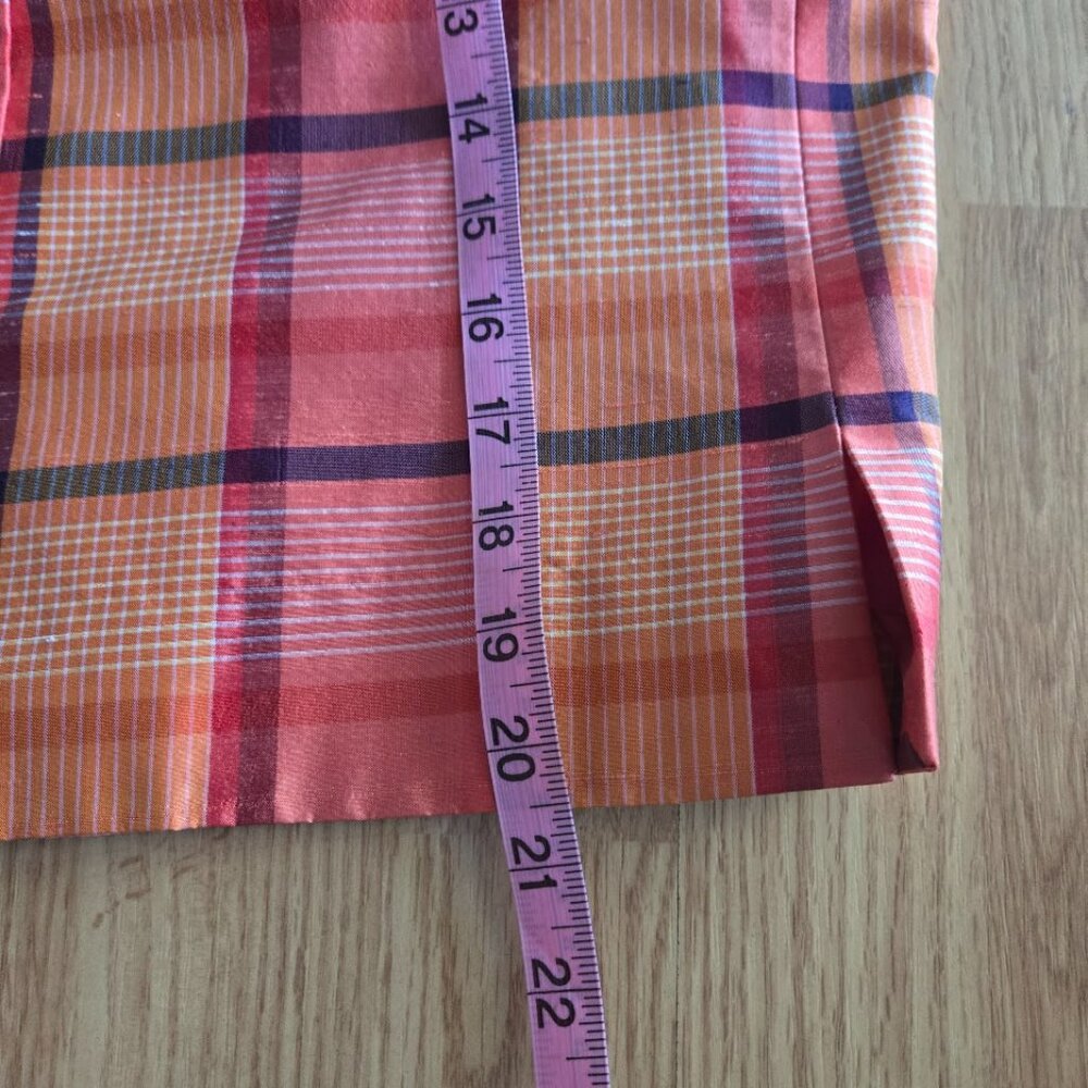 Carlisle 100% Silk Plaid Blazer Cropped Jacket Size 6 - Picture 5 of 5